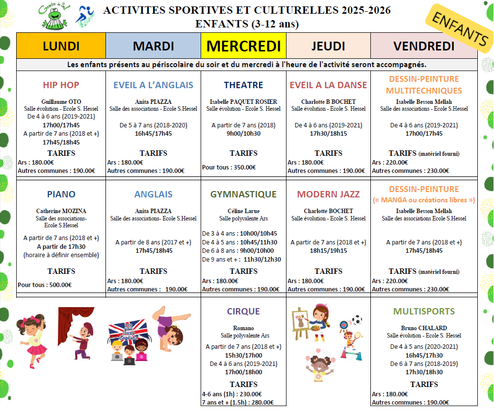 Activites 2025 2026 enfants 4